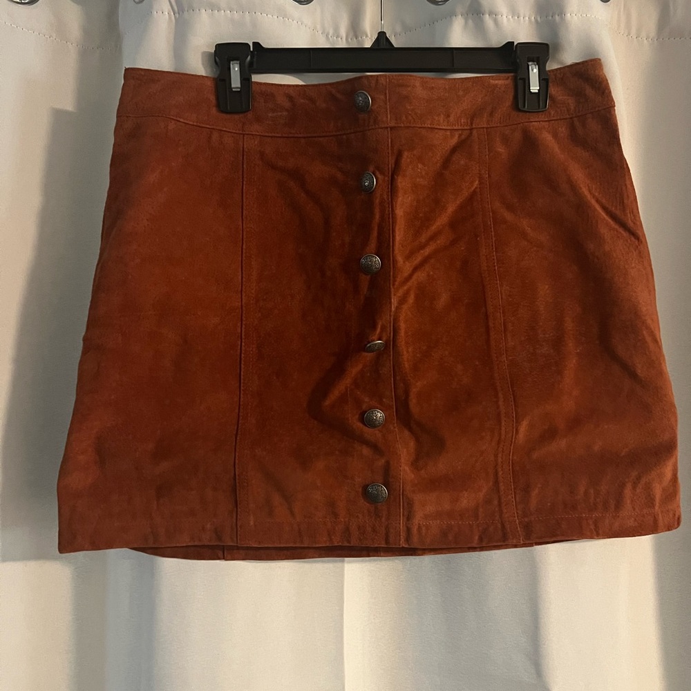 Brown Suede Skirt